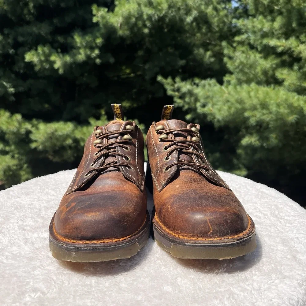 Dr Martens Lachlan Oxford Mens 14 | 48 Crazy Horse Brown Leather Shoe Distressed